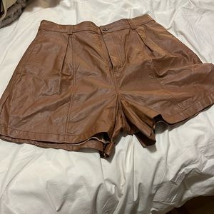 NWT Free People high waisted vegan leather shorts